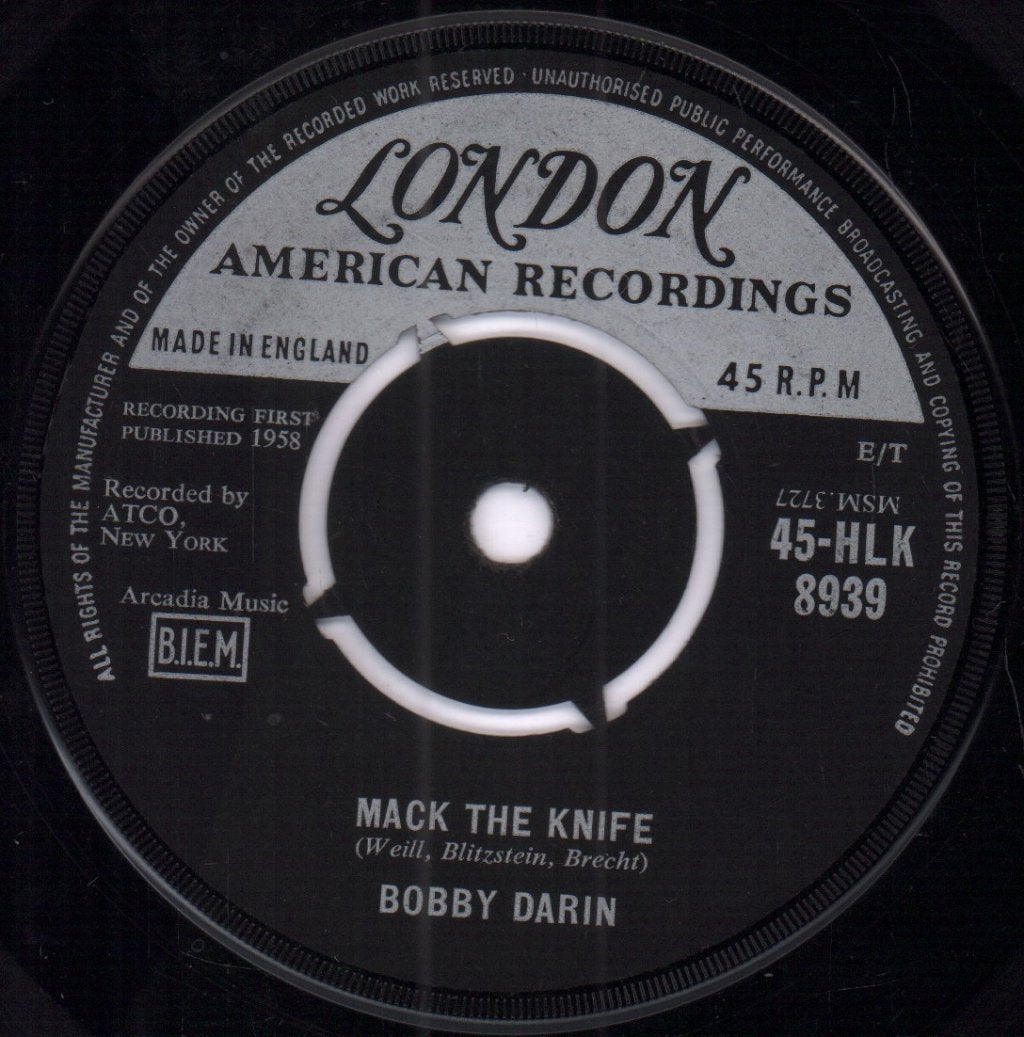 Bobby Darin - Mack The Knife - 7 Inch
