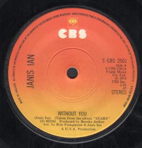 Janis Ian - Without You - 7 Inch
