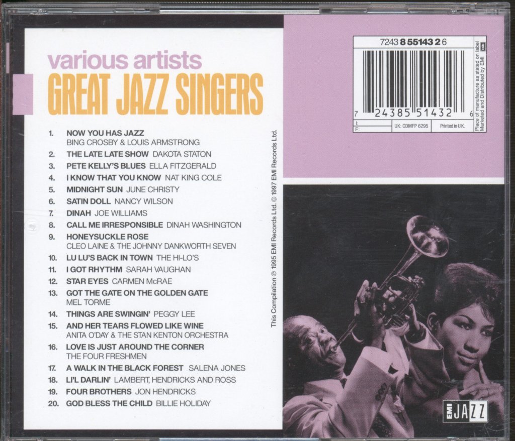 Various Artists - Great Jazz Singers - Cd