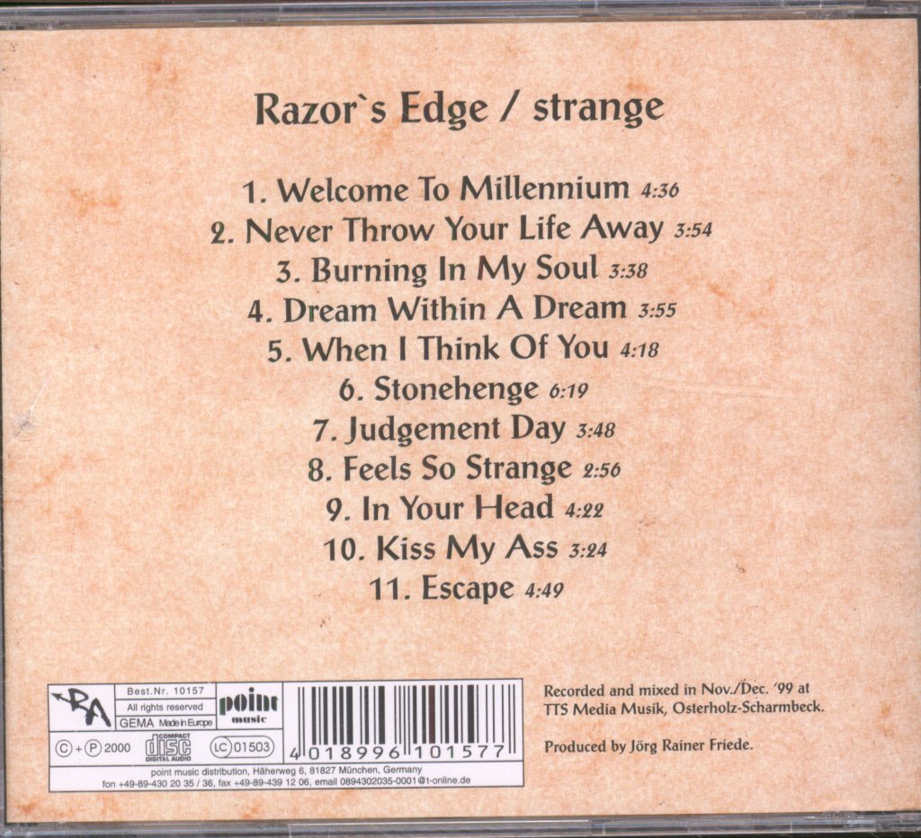 Razor's Edge - Strange - Cd