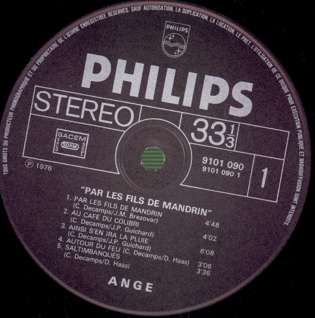 Ange - Par Les Fils De Mandrin - Lp