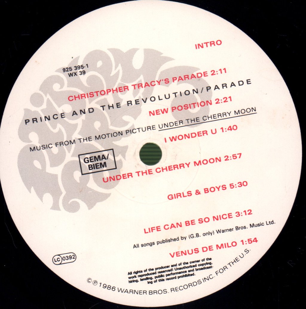 Prince - Parade - Lp