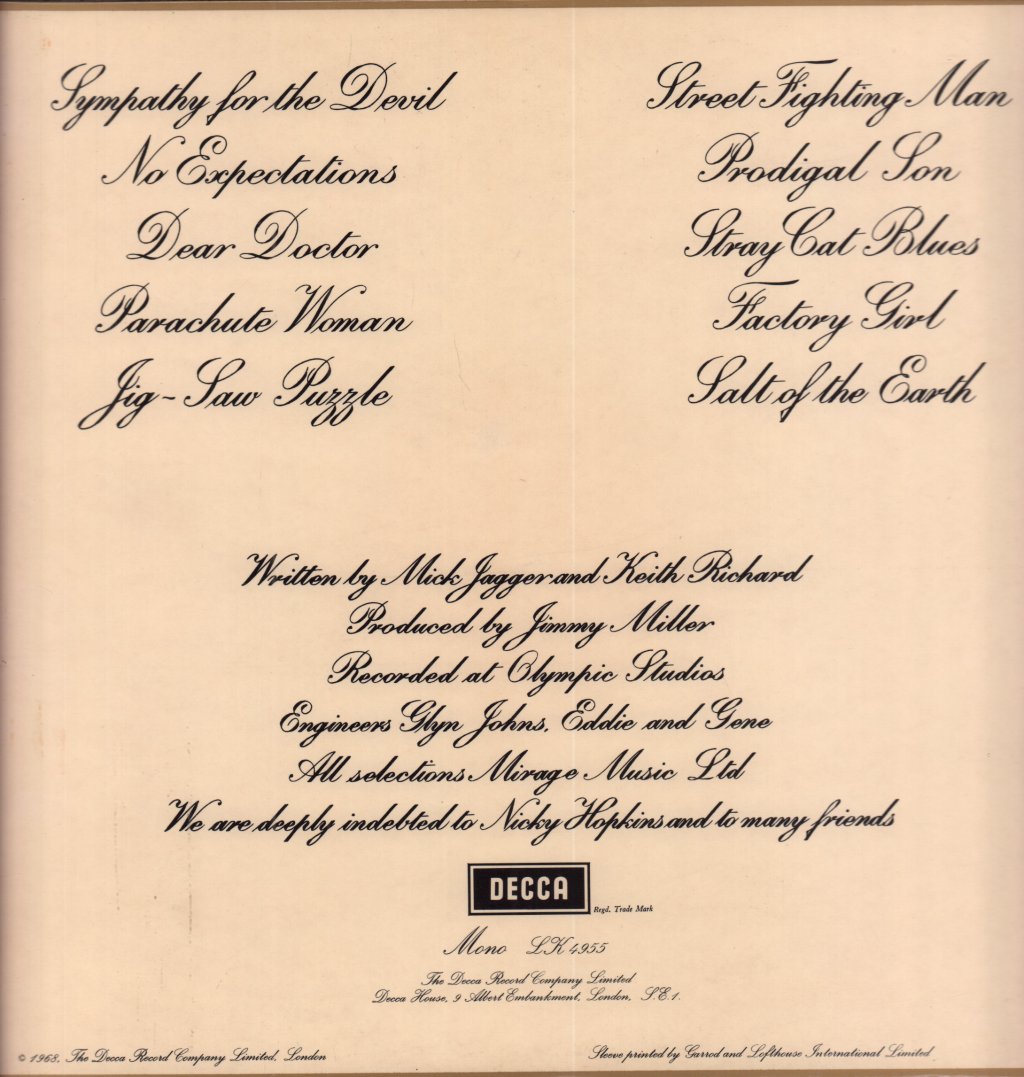 Rolling Stones - Beggars Banquet - Lp