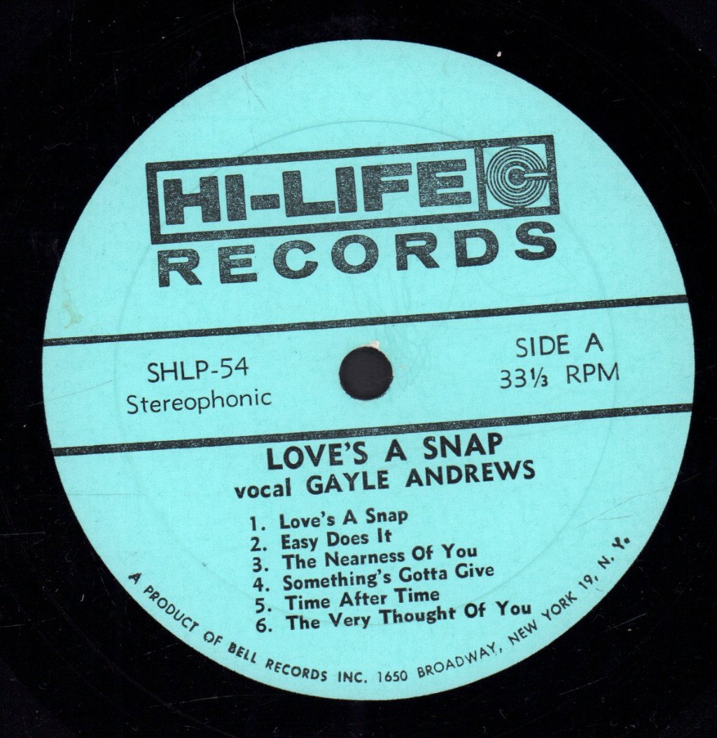 Gayle Andrews - Love’s A Snap! - Lp