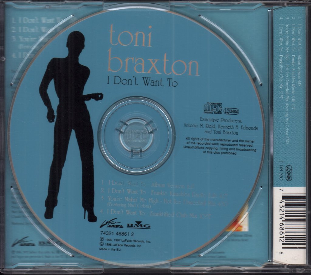 Toni Braxton - I Don't Want To - Cd