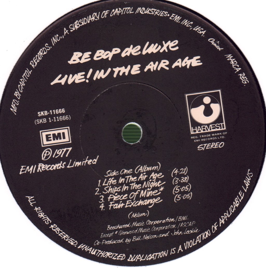 Be Bop Deluxe - Live! In The Air Age - Lp