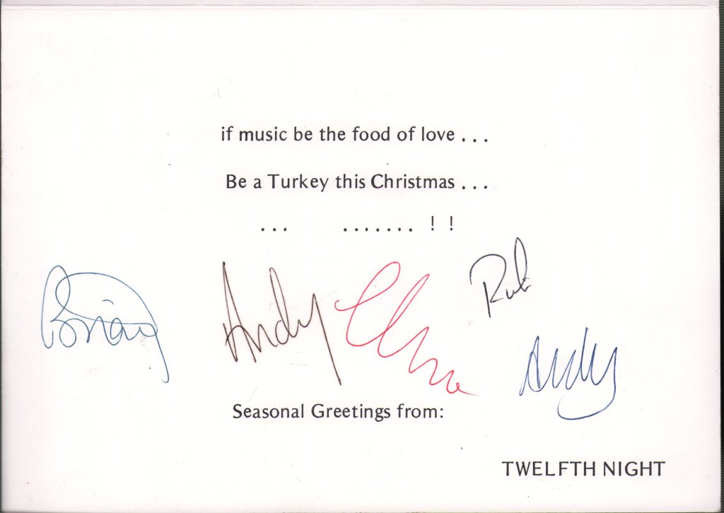 Twelfth Night (80'S Prog) - Happy Christmas - Card