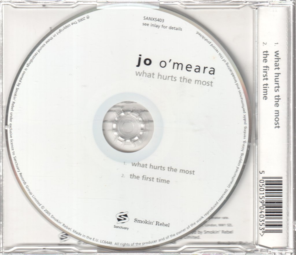 Jo O'meara - What Hurts The Most - Cd