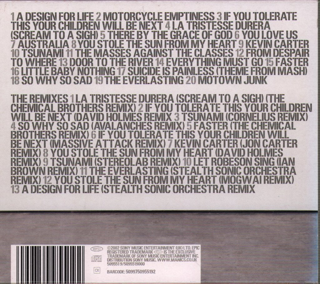 Manic Street Preachers - Forever Delayed (The Greatest Hits) - Double Cd
