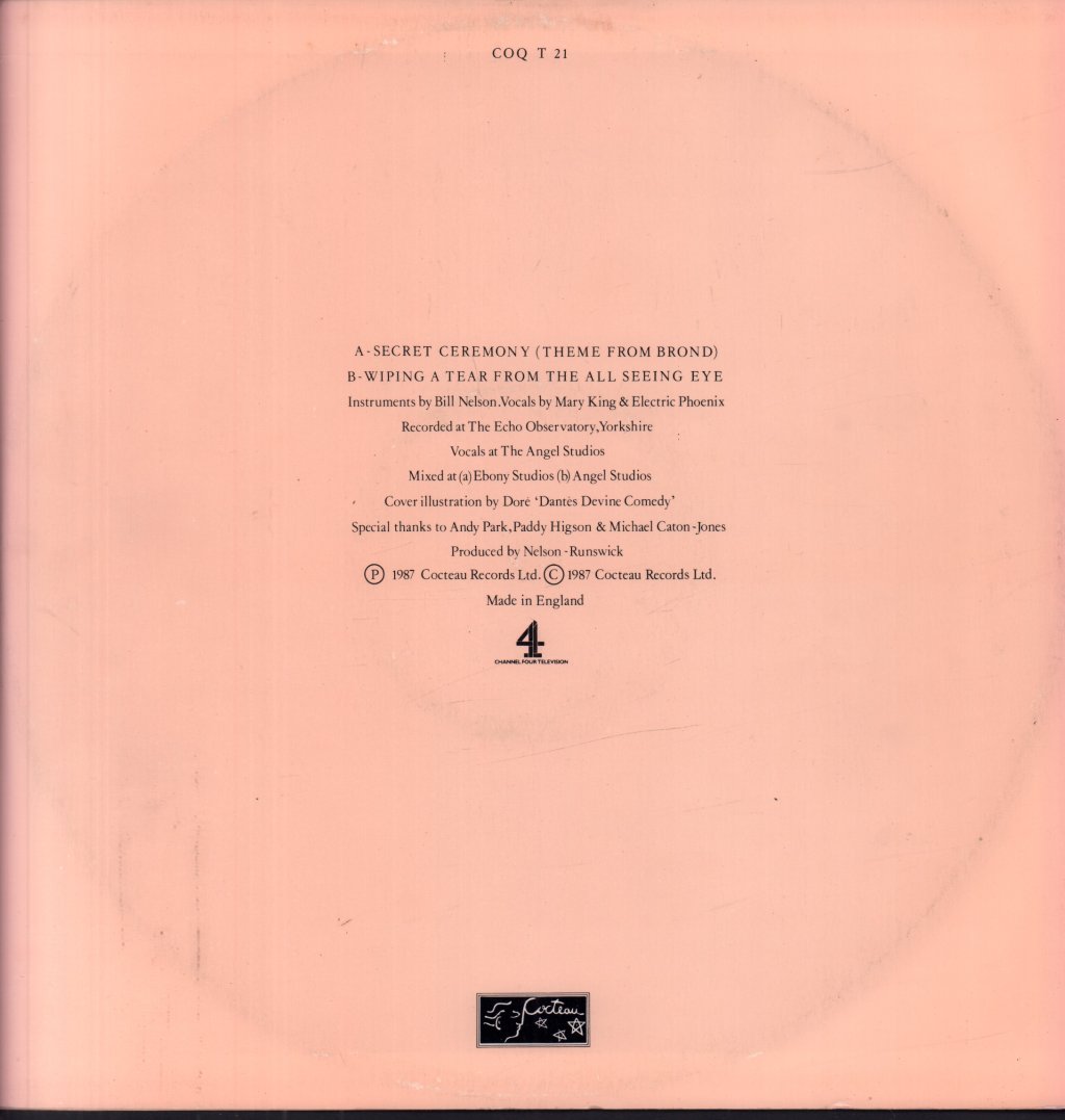 Scala Featuring Bill Nelson And Daryl Runswick - Secret Ceremony - 12 Inch
