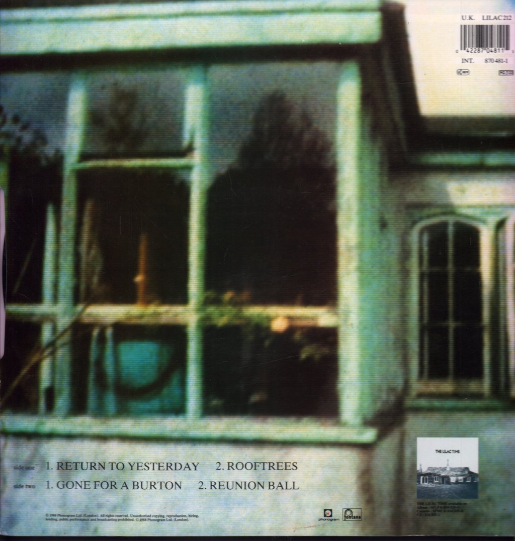 Lilac Time - Return To Yesterday - 12 Inch