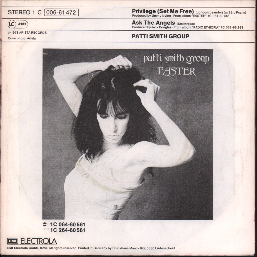 Patti Smith Group - Privilege - 7 Inch