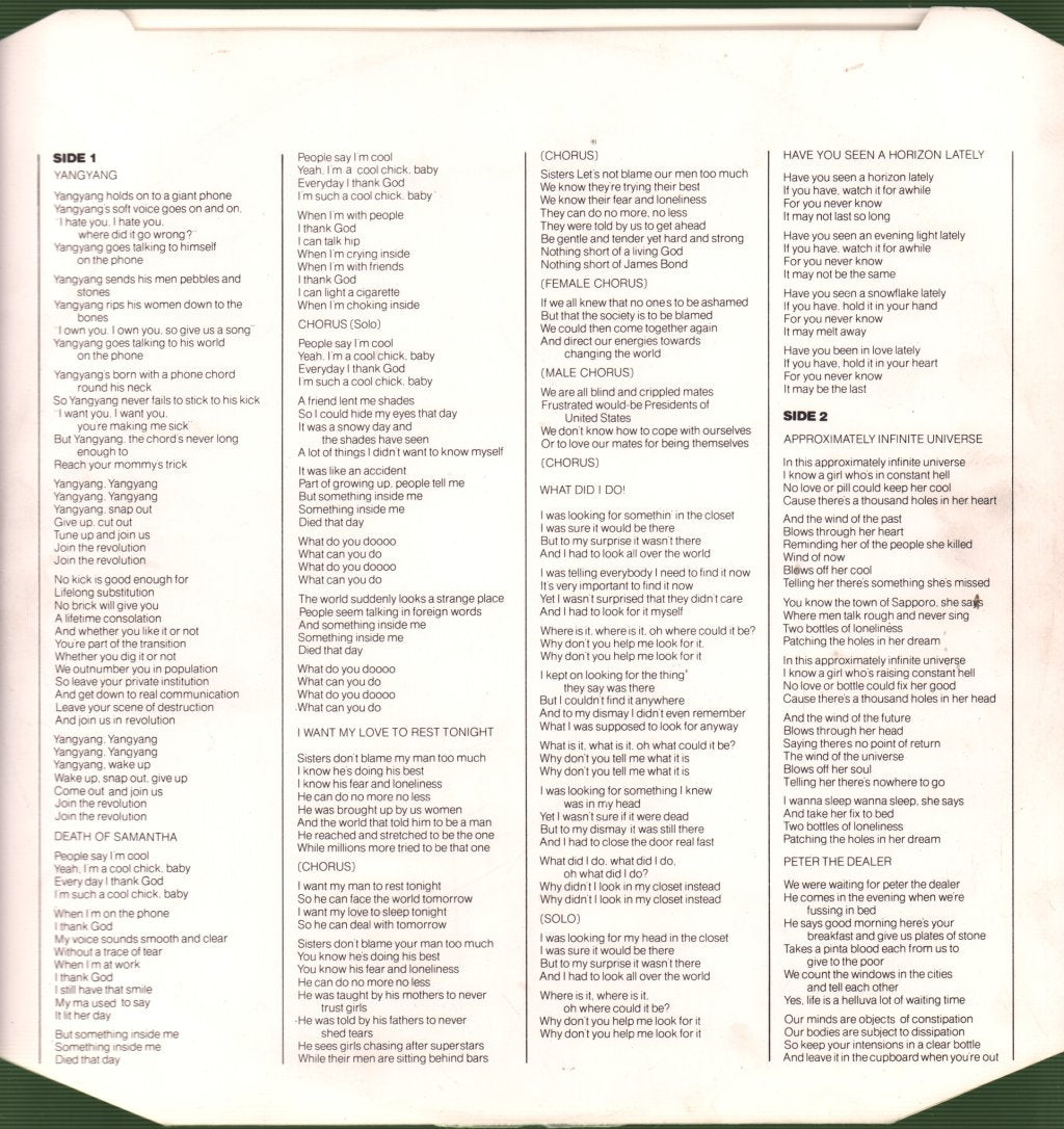 Yoko Ono - Approximately Infinite Universe - Double Lp