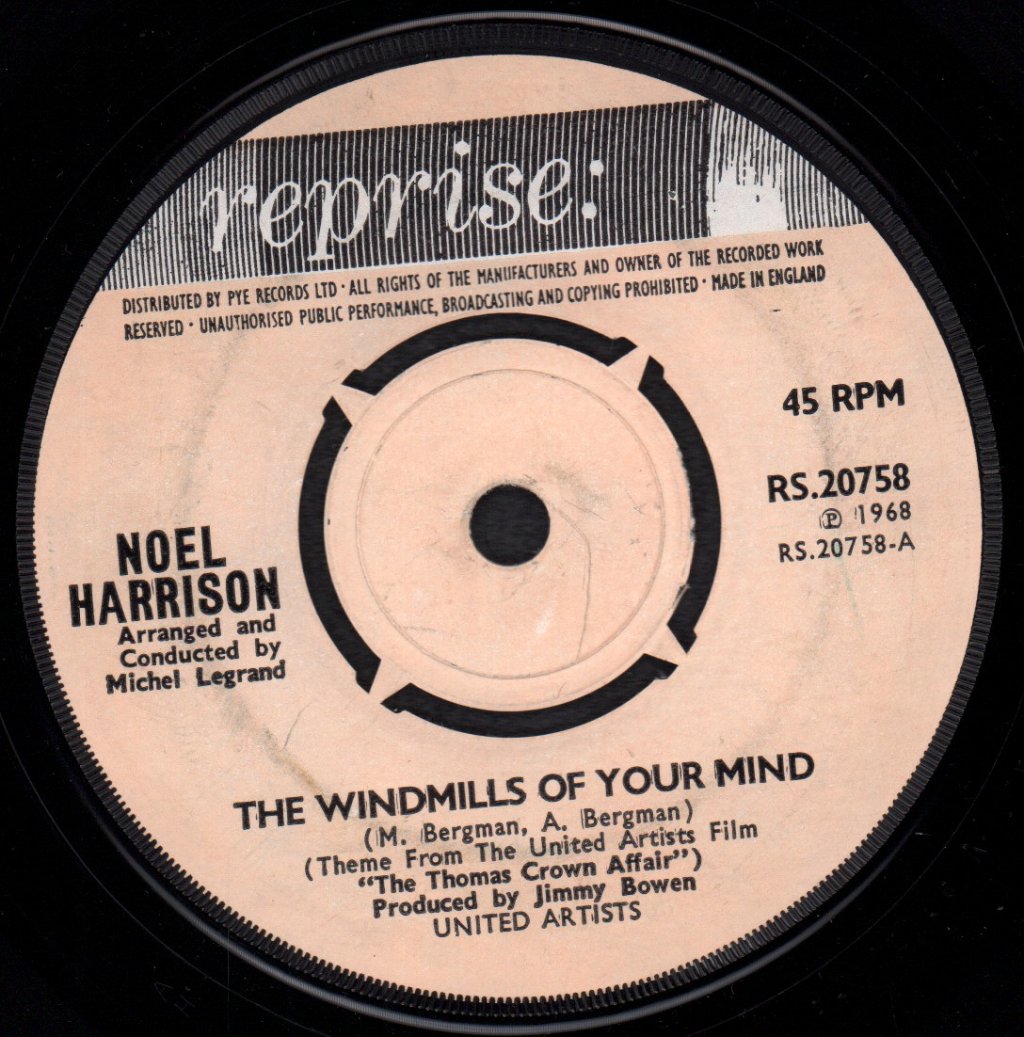 Noel Harrison - Windmills Of Your Mind - 7 Inch