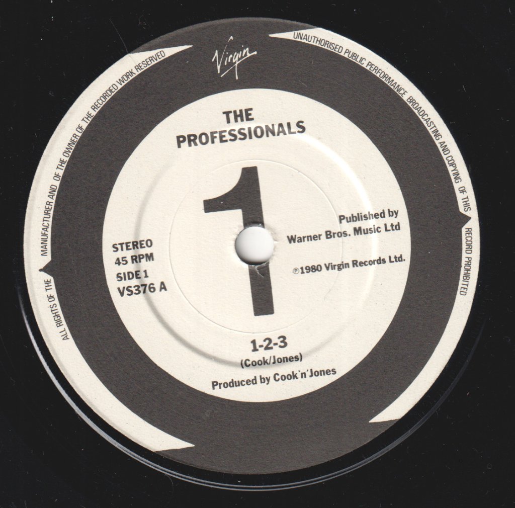 Professionals (Punk Group) - One Two Three - 7 Inch