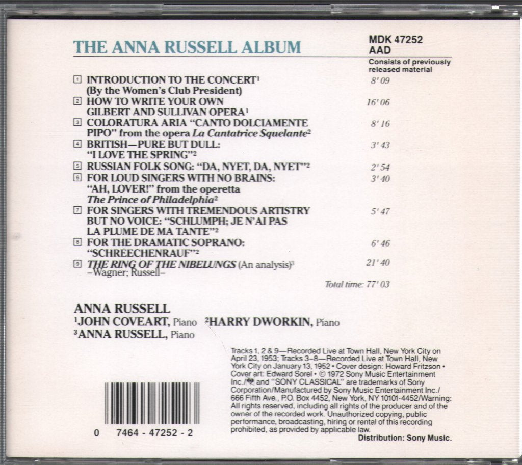 Anna Russell - Anna Russell Album? - Cd