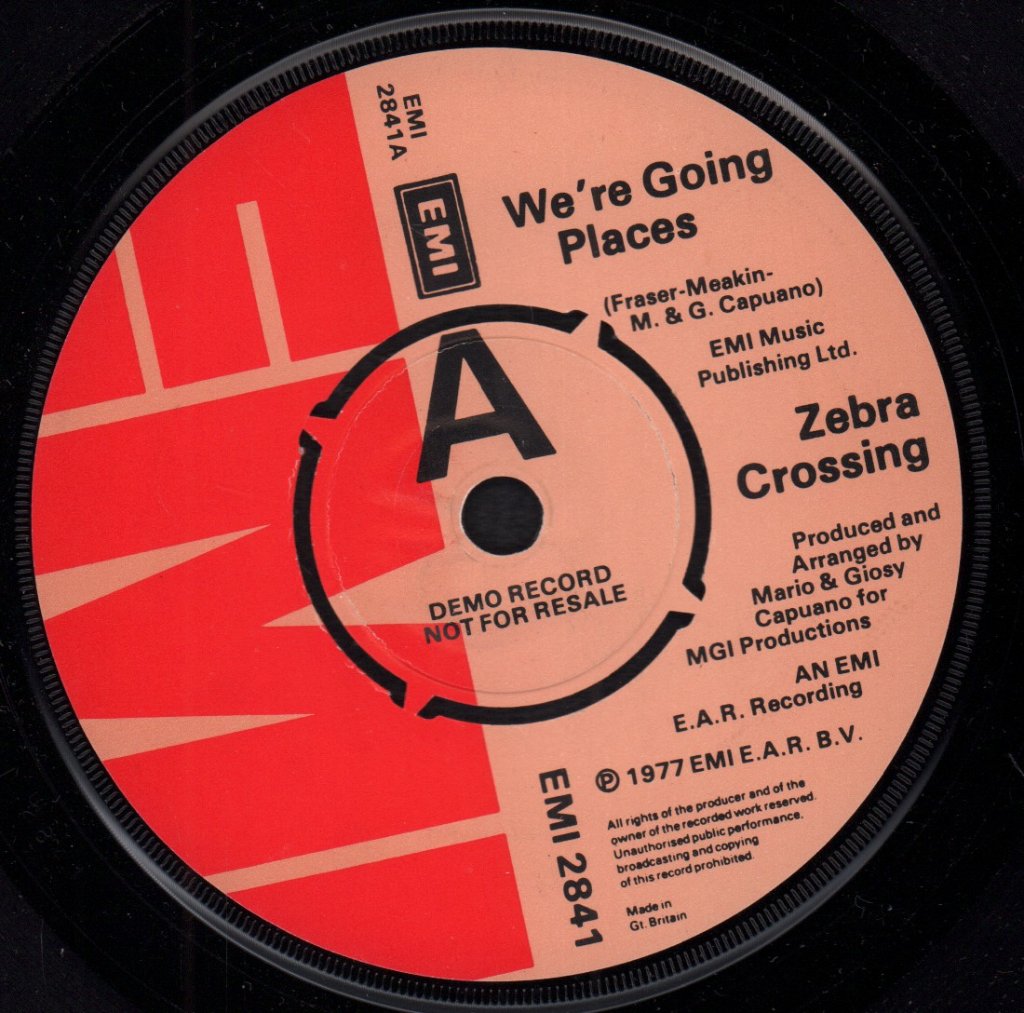 Zebra Crossing - We're Going Places - 7 Inch