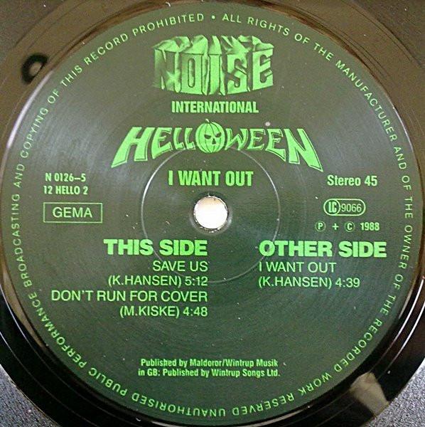 Helloween - I Want Out - 12 Inch