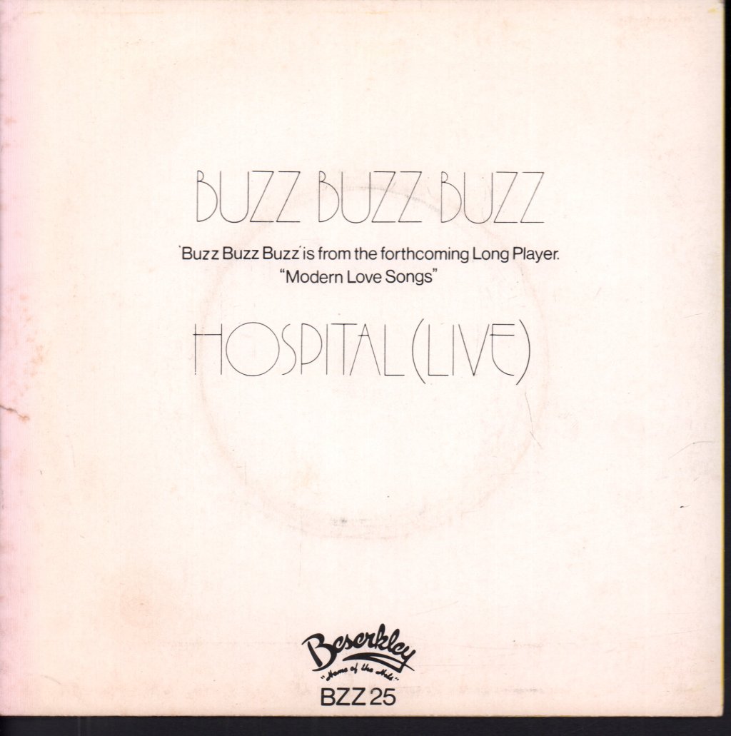 Jonathan Richman And The Modern Lovers - Buzz Buzz Buzz - 7 Inch