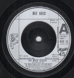 Bee Gees - Too Much Heaven - 7 Inch