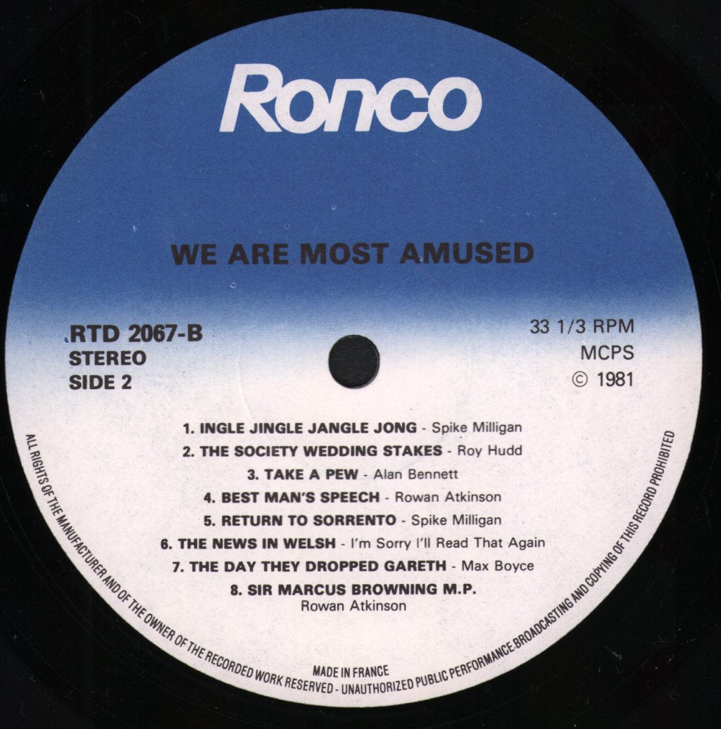 Various Artists - We Are Most Amused - Double Lp