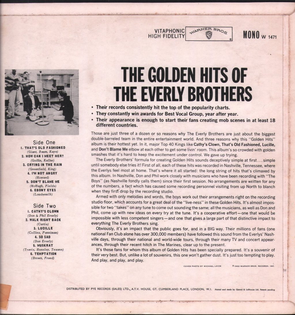 Everly Brothers - Golden Hits - Lp
