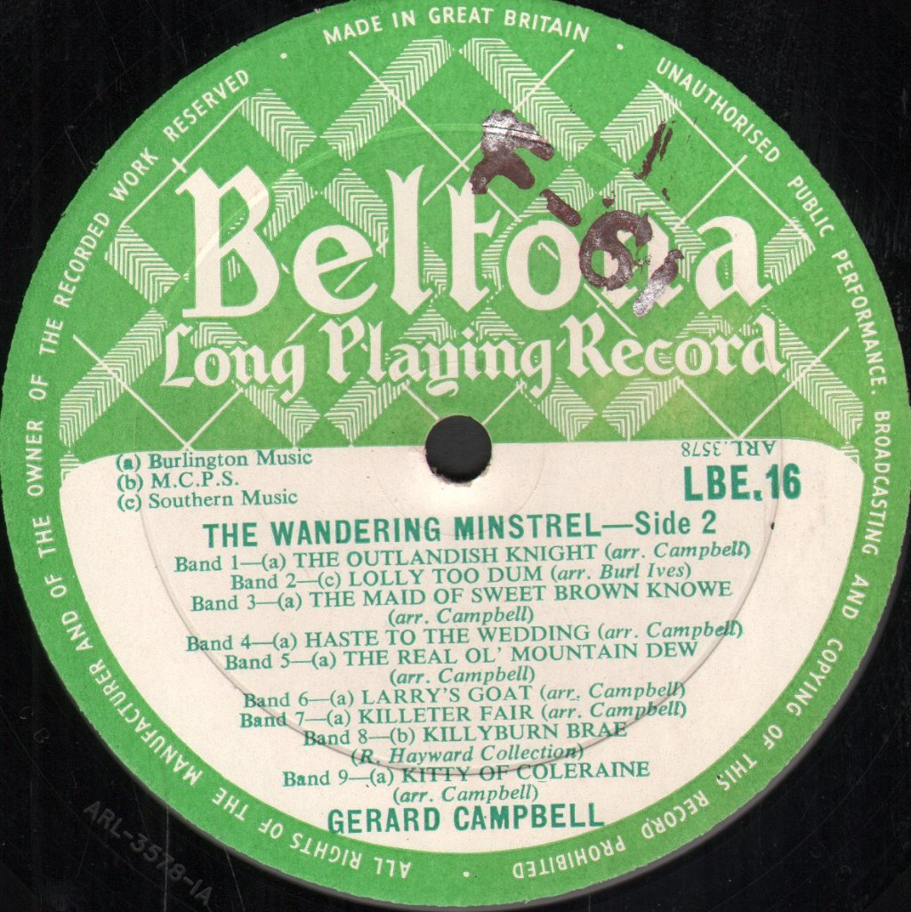 Gerard Campbell - Wandering Minstrel - Lp