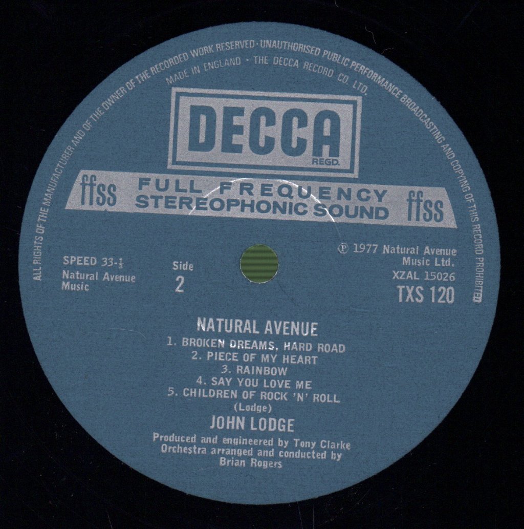 John Lodge - Natural Avenue - Lp