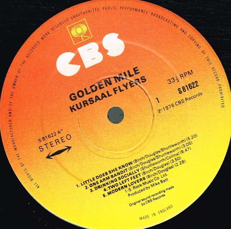 Kursaal Flyers - Golden Mile - Lp