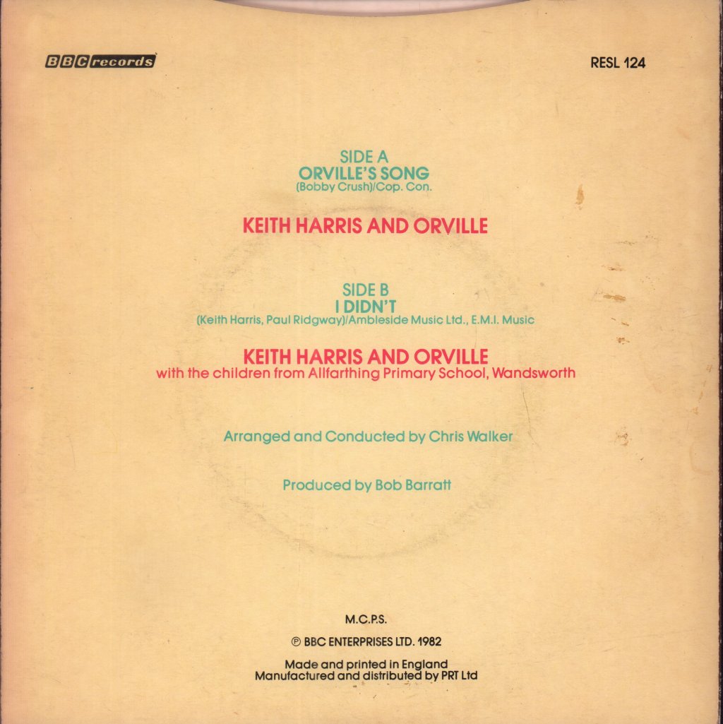 Keith Harris And Orville - Orville's Song - 7 Inch