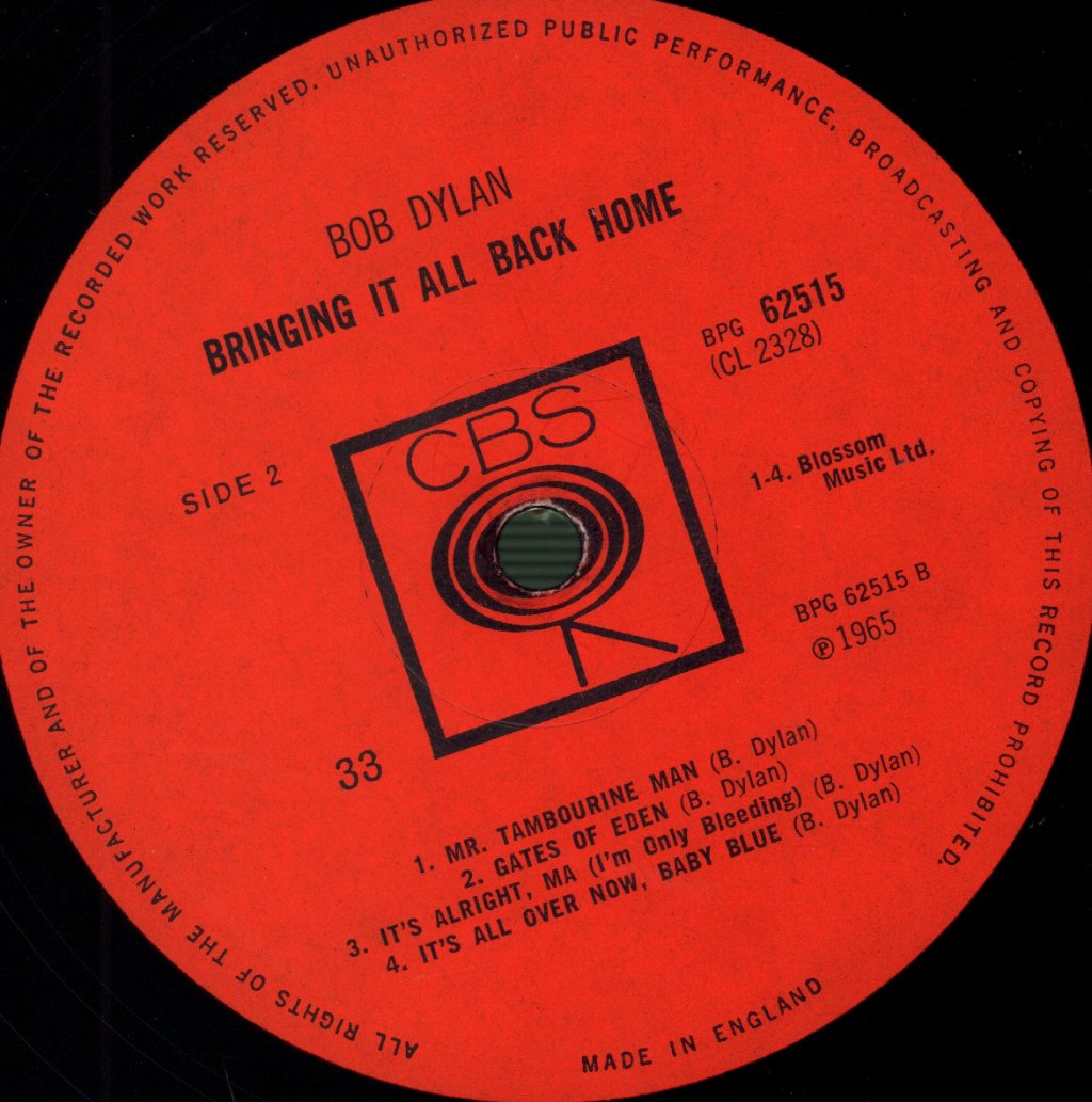 Bob Dylan - Bringing It All Back Home - Lp