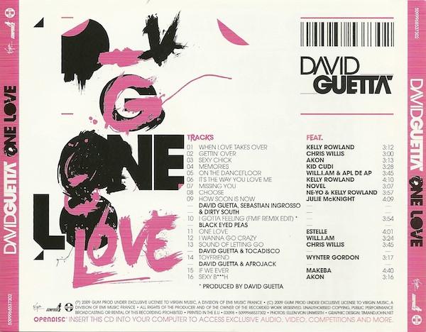 David Guetta - One Love - Cd