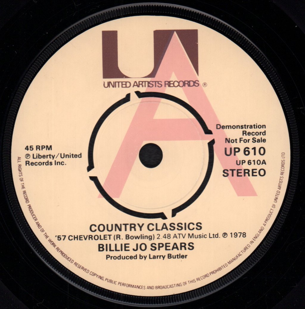 Billie Jo Spears - Country Classics - 7 Inch