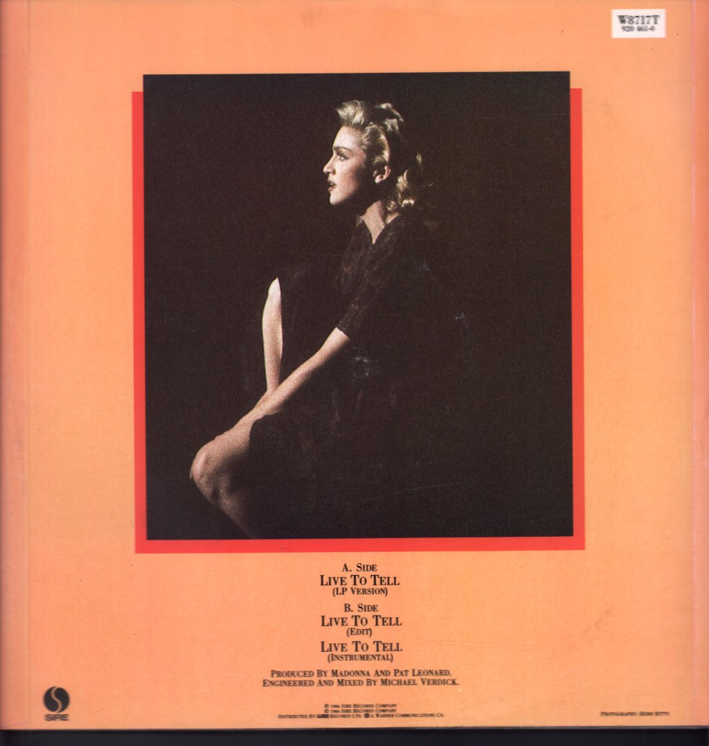 Madonna - Live To Tell - 12 Inch