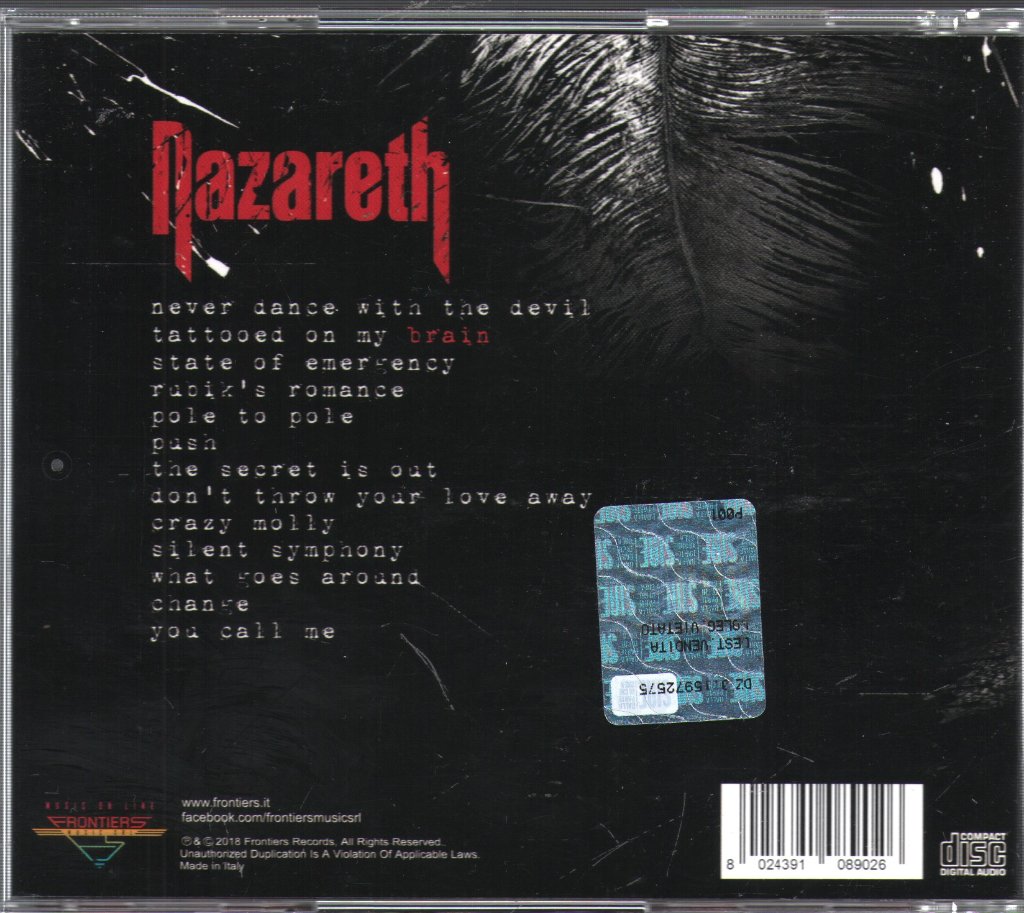 Nazareth - Tattooed On My Brain - Cd