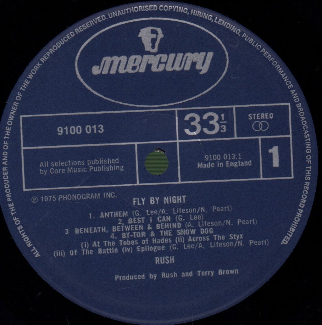 Rush - Fly By Night - Lp