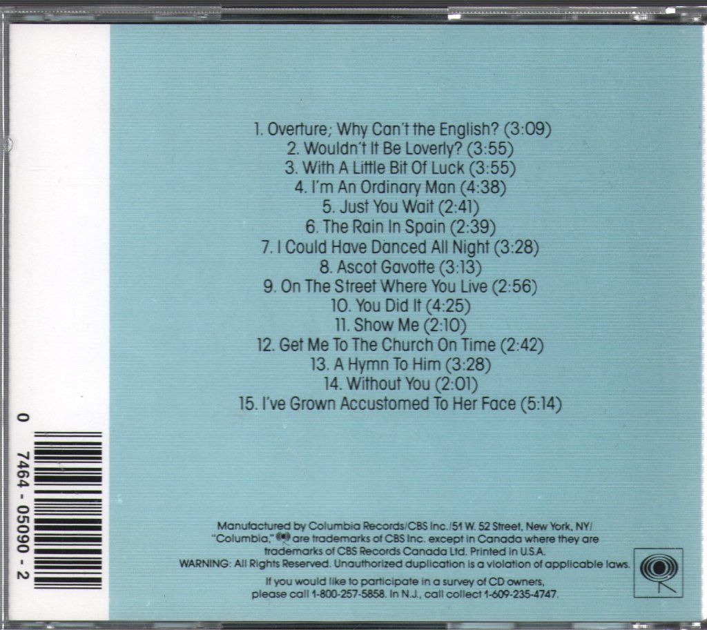 My Fair Lady - Original Broadway Cast - Cd