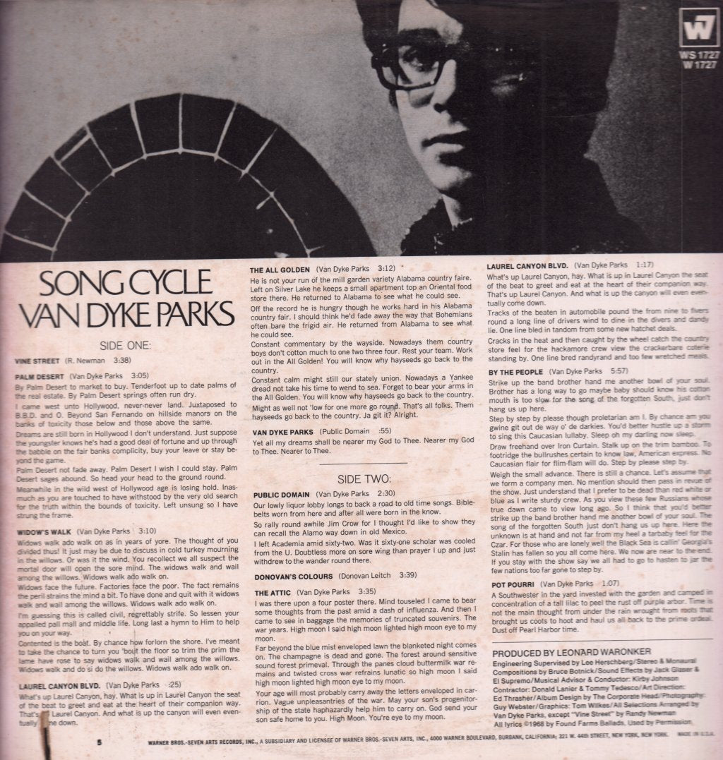 Van Dyke Parks - Song Cycle - Lp