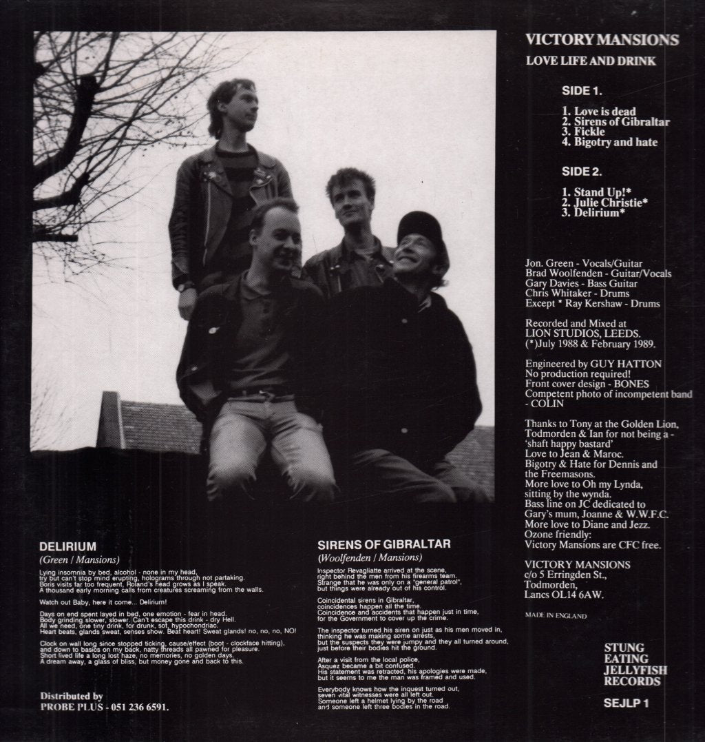 Victory Mansions - Love Life And Drink - Lp