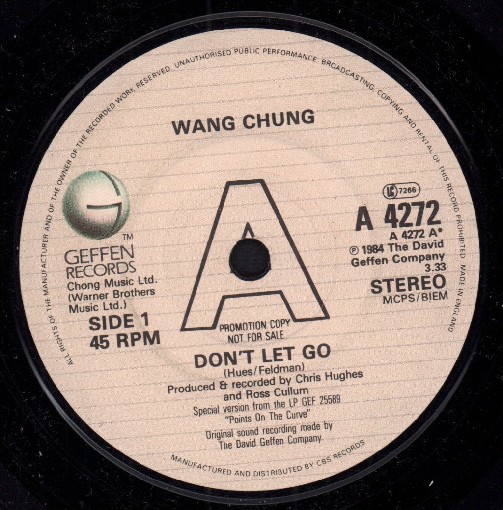 Wang Chung - Don't Let Go - 7 Inch