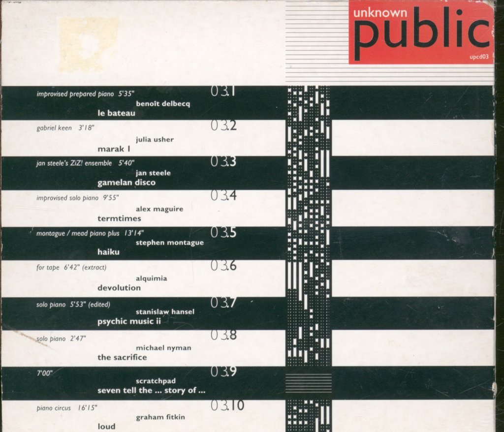 Various Artists - Unknown Public 03: pianoFORTE - Cd