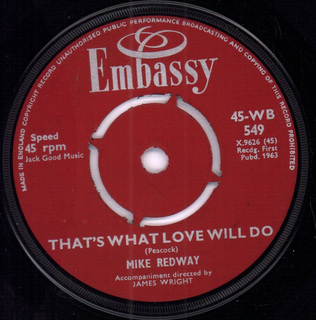 Mike Redway / The Typhoons - That's What Love Will Do / Please, Please Me - 7 Inch