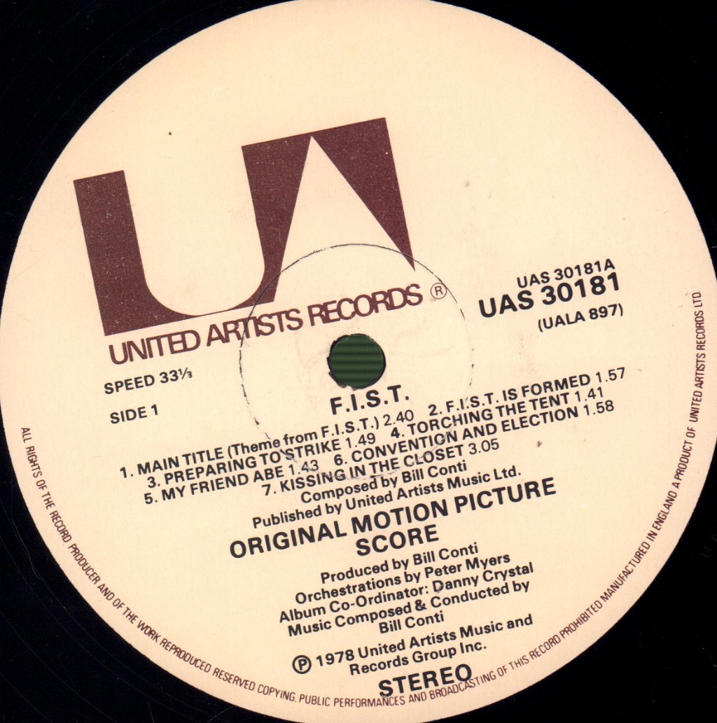 Bill Conti - F.I.S.T. (Original Motion Picture Soundtrack) - Lp