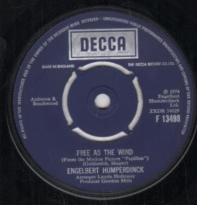 Engelbert Humperdinck - Free As The Wind - 7 Inch