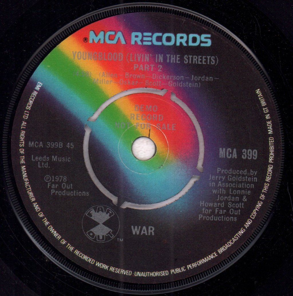 War - Youngblood (Livin' In The Streets) - 7 Inch