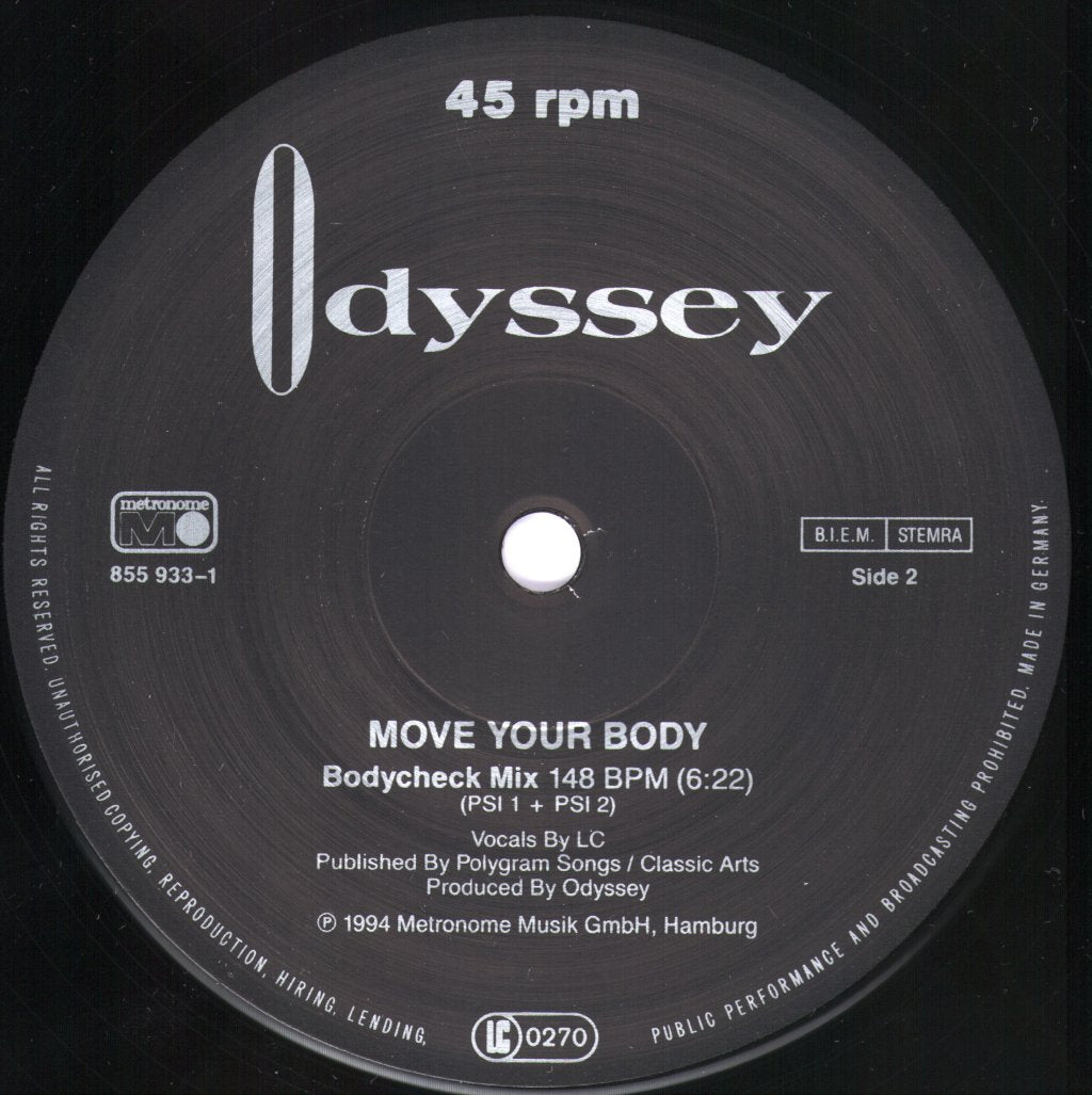 Odyssey (Soul/Funk Group) - Move Your Body - 12 Inch