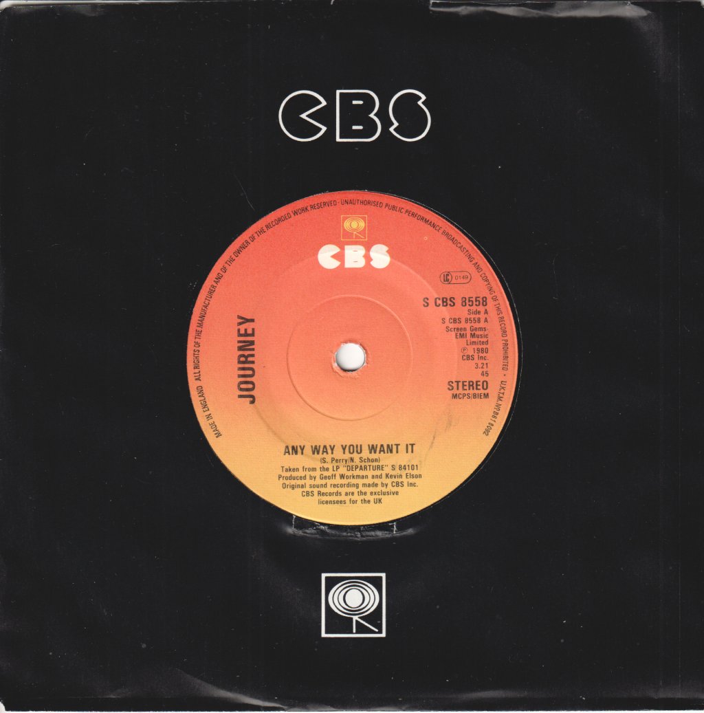Journey - Any Way You Want It - 7 Inch