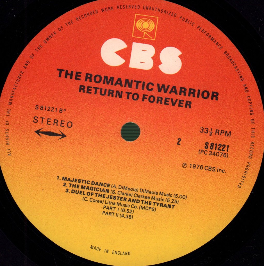 Return To Forever - Romantic Warrior - Lp