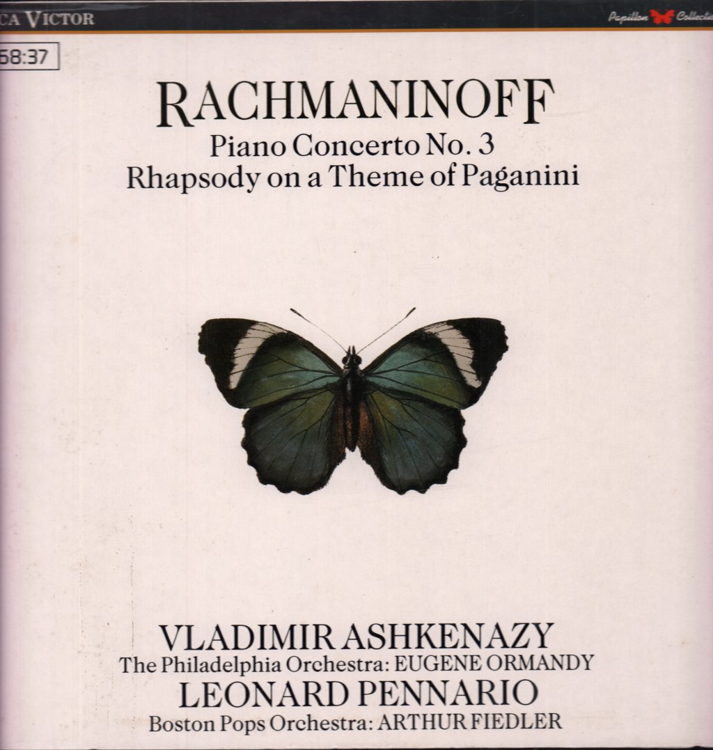 Vladimir Ashkenazy / Philharmonia Orchestra - rachmaninoff Concerto No. 3 - Lp