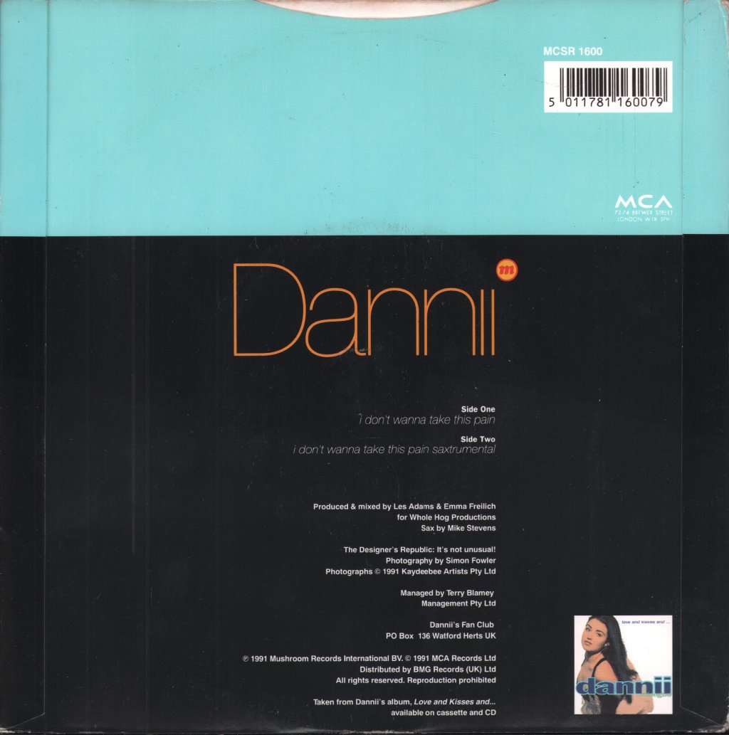 Dannii Minogue - I Don't Wanna Take This Pain - 7 Inch